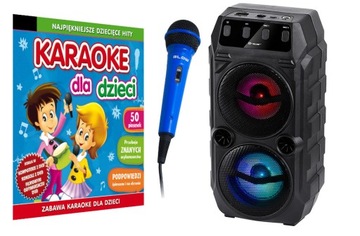 Zestaw GŁOŚNIK Bluetooth + Mikrofon + POLSKIE Karaoke
