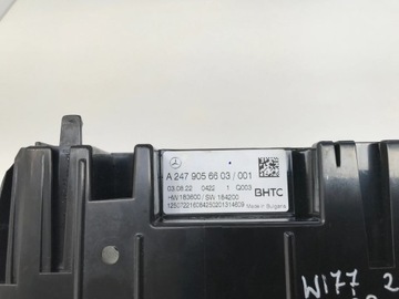 MERCEDES A TŘÍDA W177 V177 2022 PANEL ŘÍZENÍ KLIMATIZACE A2479056603