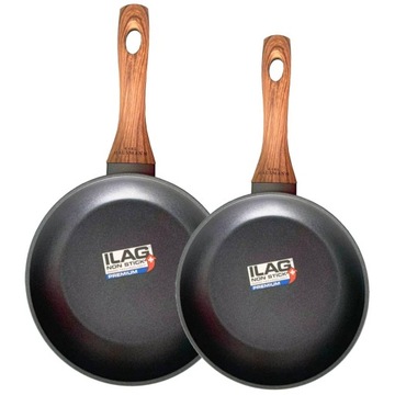 ZESTAW KOMPLET PATELNI ALUMINIOWYCH NIEPRZYWIERAJĄCE NON-STICK 24/26 2SZT