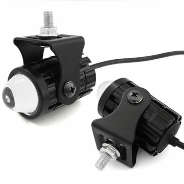 2X МОТОЦИКЛОВЫЕ ГАЛОГЕННЫЕ ЛАМПЫ ФАР КОЛЬЦЕВЫЕ СВЕТОДИОДНЫЕ БЕЛЫЙ + ЖЕЛТЫЙ 12 Вт IP67