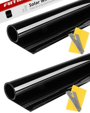 2x ПЛЕНКА ДЛЯ ТОНИРОВАНИЯ ОКОН SUPER DARK ЧЕРНАЯ 50x300 супер темная 95%