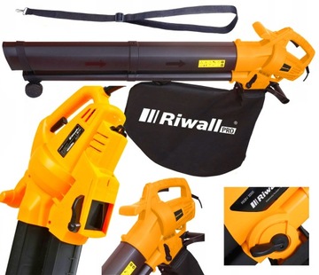 ELEKTRYCZNA DMUCHAWA DO LIŚCI ŚNIEGU Z FUNKCJĄ MIELENI RIWALL 3200W MOC