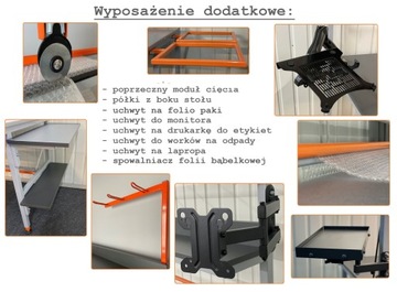 Stanowisko stół do pakowania duża półka 180x80x180 cm