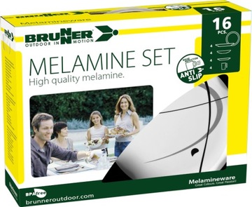 МЕЛАМИНОВЫЙ НАБОР BRUNNER SERENADE ОБЕДЕННЫЙ 16 шт.