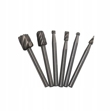 НАБОР КОНЦЕВЫХ ФРЕЗ ДЛЯ НАПИЛЬНИКОВ ПО МЕТАЛЛУ, 6 ЭЛЕМЕНТОВ
