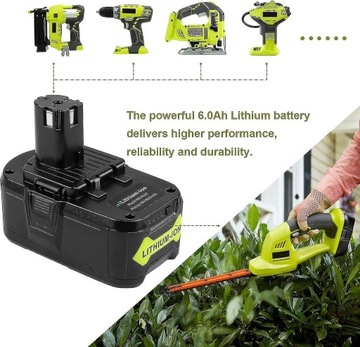 Bateria litowa 18 V 6,0 Ah kompatybilna z narzędziami Ryobi ONE+