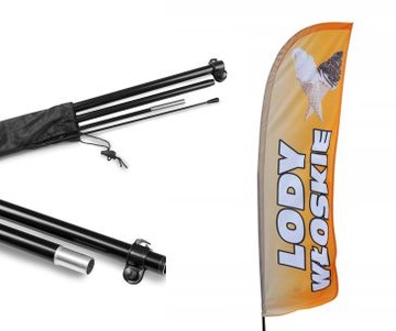 Мачта для рекламного флага мороженого, 290 см, мачта Flying Banner Winder, парус 290 см