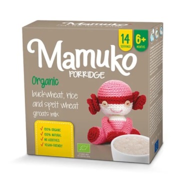 Кашка Спельта Гречка Рис з Екологічних Занять UE Натуральна Mamuko 6 міс.+