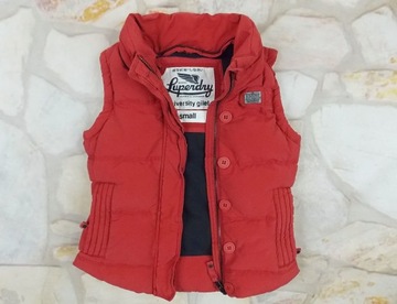 SUPERDRY UNIVERSITY GILET PUCHOWY BEZRĘKAWNIK S