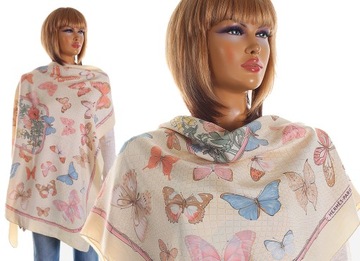 B-5000 HERMES FARANDOLE CHUSTA JEDWAB MOTYLE SILK
