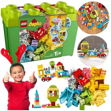 LEGO DUPLO PUDEŁKO Z KLOCKAMI DUŻE DUŻY ZESTAW XXL DELUXE NA PREZENT