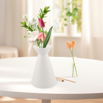 Цветы Стеклянная ваза Ваза с сухоцветами Украшение Контейнер для цветов Белый