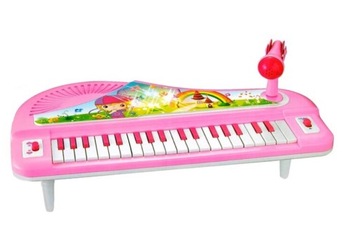 Интерактивная органная клавиатура для фортепиано со светодиодной подсветкой, розовая 6605