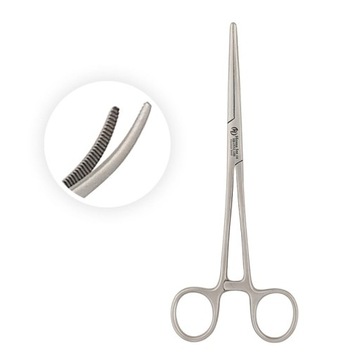 KLESZCZE MEDYCZNE NACZYNIOWE PEAN ZAGIĘTE 18CM