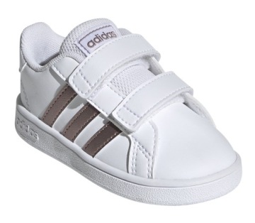 26 ДЕТСКАЯ ОБУВЬ ADIDAS EF0116 БЕЛОЕ ЗОЛОТО на липучке