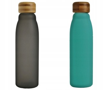 Szklany antypoślizgowy BIDON EKO 600 ml