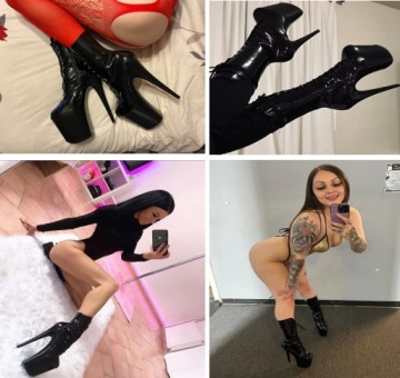 Эротические черные туфли POLE DANCE 20CM р.41