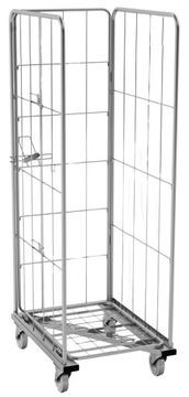 СКЛАДСКИЙ ГРУЗОВИК 500 кг ПРОЧНЫЕ КОНТЕЙНЕРНЫЕ КОЛЕСА 800x605x1810 СКЛАДНЫЕ ПОЛЯРНЫЕ