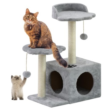 КОГАТКА С КОШКОЙ ДОМИК БАШНЯ С КРОВАТЬЮ КОГАТКА ДЛЯ КОШКИ С ИГРУШКОЙ