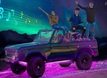 BLUETOOTH NEONS - ПЛАВАЮЩИЙ - ПОД ОСВЕЩЕНИЕМ АВТОМОБИЛЯ