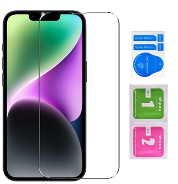 чехол/кейс Apple iPhone 13|14 PREMIUM бесцветный + закаленное стекло