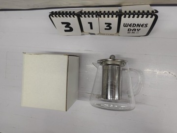 Czajniczek ze szkła z zaparzaczem 750 ml odporna na ciepło wysoka jakość