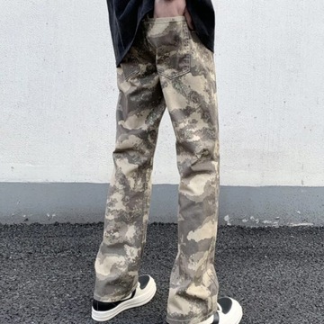 High Street Denim Pants Camouflage Jeans For Men's