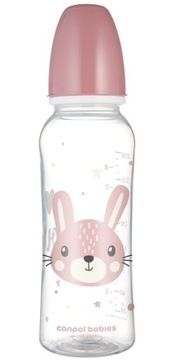 CANPOL LEKKA WĄSKA BUTELKA DO MLEKA 250ml CUTE ANIMALS 12M+
