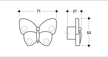 МЕБЕЛЬНАЯ РУЧКА БАБОЧКА