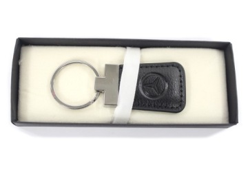 КОЖАНЫЙ БРЕЛОК С ЛОГОТИПОМ MERCEDES + ЧЕХОЛ