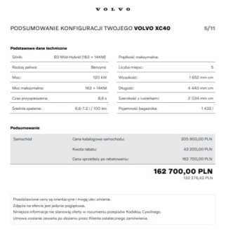 Volvo XC40 2026 VOLVO XC40 B3 PLUS DARK, zdjęcie 14