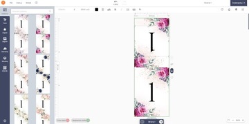 Złocone numerki numery na stół weselny stoły 7szt
