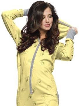 PIŻAMA BAWEŁNIANY KOMBINEZON DO KARMIENIA ONESIE M