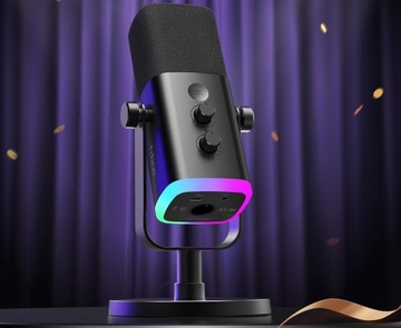 FIFINE AM8 XLR МИКРОФОН С RGB-СВЕТОДИОДОМ USB-ПОТОКОВАЯ ТРАНСЛЯЦИЯ PS5/4 РЕГУЛИРОВКА ГРОМКОСТИ
