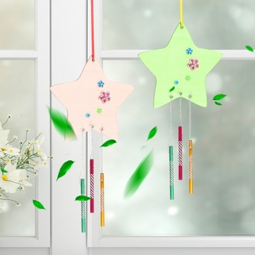 ДЕТСКИЕ ЗВЕЗДЫ НАБОР ДЕРЕВЯННЫХ КОЛОКОЛЬЧИКОВ