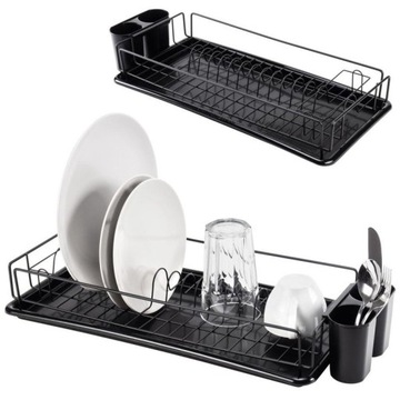 DISHES DRYER черная сушилка для металлической и пластиковой посуды 50x24x9 см