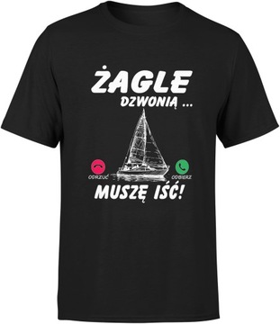 PREZENT DLA ŻEGLARZA KOSZULKA MĘSKA ŻAGLE ROZM S T-SHIRT MĘSKI TSHIRT