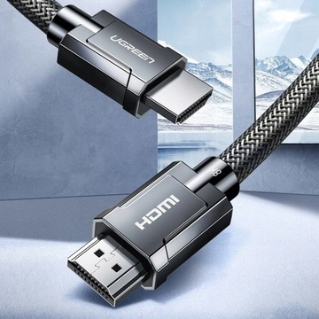 UGREEN KABEL PRZEWÓD HDMI 2.1 8K 60HZ UHD 4K 120HZ HDR 3D 48GBPS OPLOT 2M