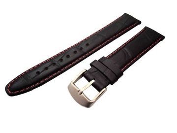 Pasek do zegarka czarny 18 mm jak wężowy