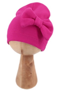 ДЕТСКАЯ ВЕСЕННЯЯ ОДНОСЛОЙНАЯ ШАПКА С БАНТОМ