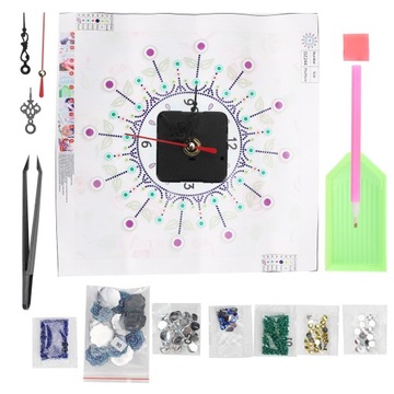 Zestaw zegara do malowania diamentami Ciche DIY Wiszące rzemiosło RE