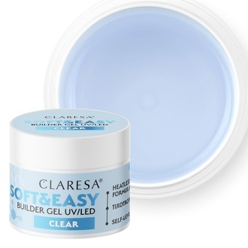 CLARESA SOFT&EASY ГЕЛЬ ДЛЯ НАРАЩИВАНИЯ НОГТЕЙ 45G ЦВЕТОВЫЕ ВАРИАНТЫ