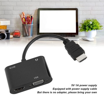 Мультимедийный интерфейс HD к адаптеру мультимедийного интерфейса VGA KN