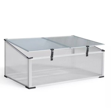 MAŁA SZKLARNIA ROZSADNIK INSPEKT ZIELNIK 100x60 cm DWUSKRZYDŁOWY MINI OGRÓD