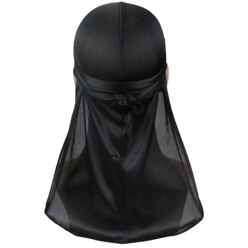 Hidżab z długim ogonem, jedwabny turban