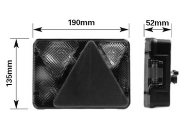 ФОНАРЬ ПРАВАЯ ПРИЦЕПА AJBA НЕПТУН В КОМПЛЕКТЕ
