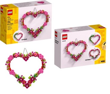 LEGO Icons 40638 ОРНАМЕНТ В ФОРМЕ СЕРДЦА ПОДАРОЧНЫЙ ВЕНОК УКРАШЕНИЕ ВЕСНА