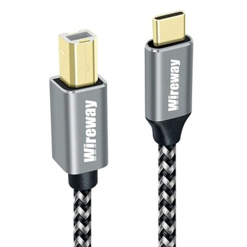 КАБЕЛЬ USB 2.0 USB-B НА USB-C ДЛЯ OPLOT WIREWAY WW332101 ПРИНТЕР 1м