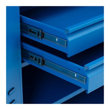 МЕТАЛЛИЧЕСКИЙ ИНСТРУМЕНТАЛЬНЫЙ ШКАФ ДЛЯ МАСТЕРСКОЙ С ЯЩИКАМИ, 3 ПОЛКИ, НАДЕЖНЫЙ ЗАМОК