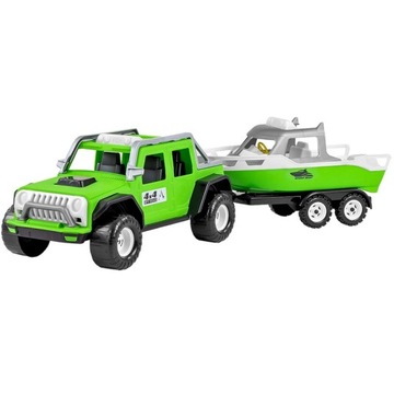 Jeep Wrangler Auto + моторная лодка Лодзь